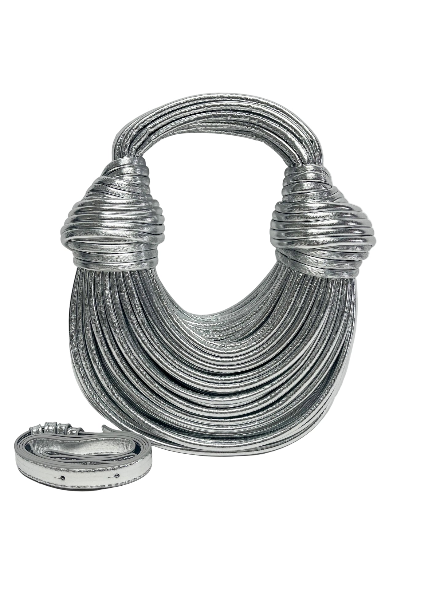 Silver string crossbody