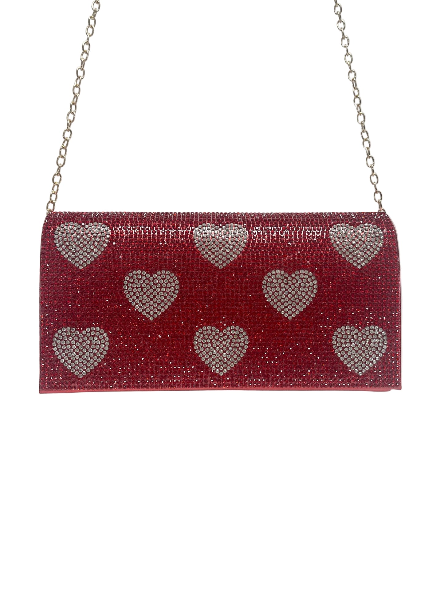 Red Crystal Heart Crossbody