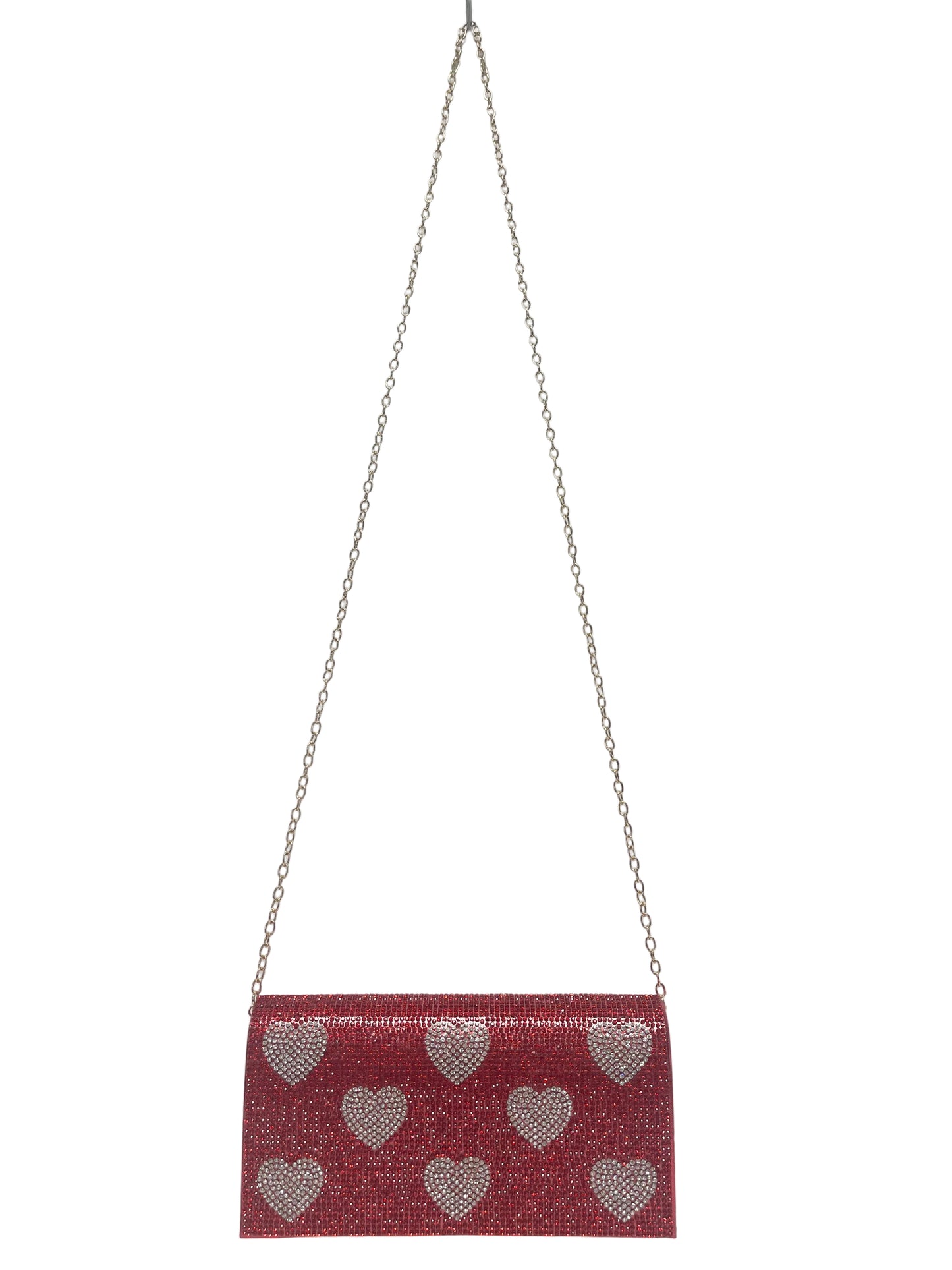 Red Crystal Heart Crossbody