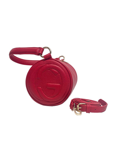 Red cylinder fashion crossbody