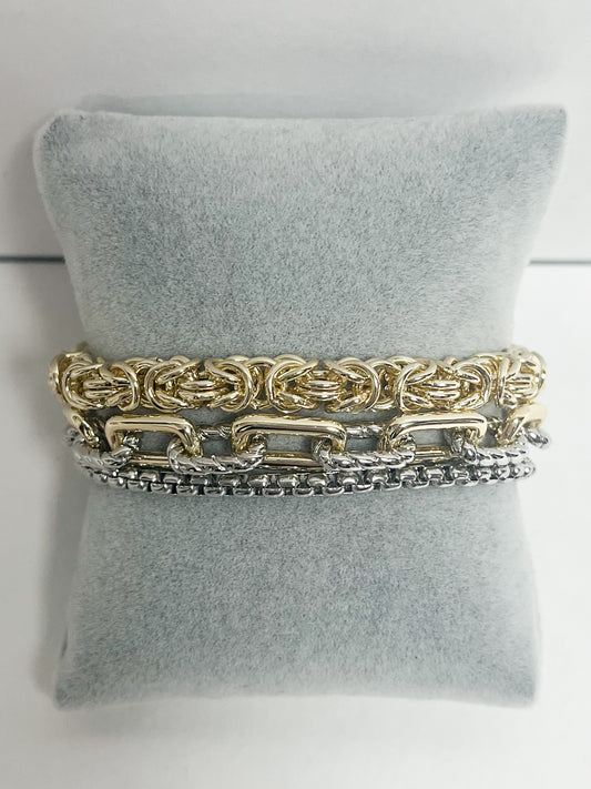 Layered chain bracelet