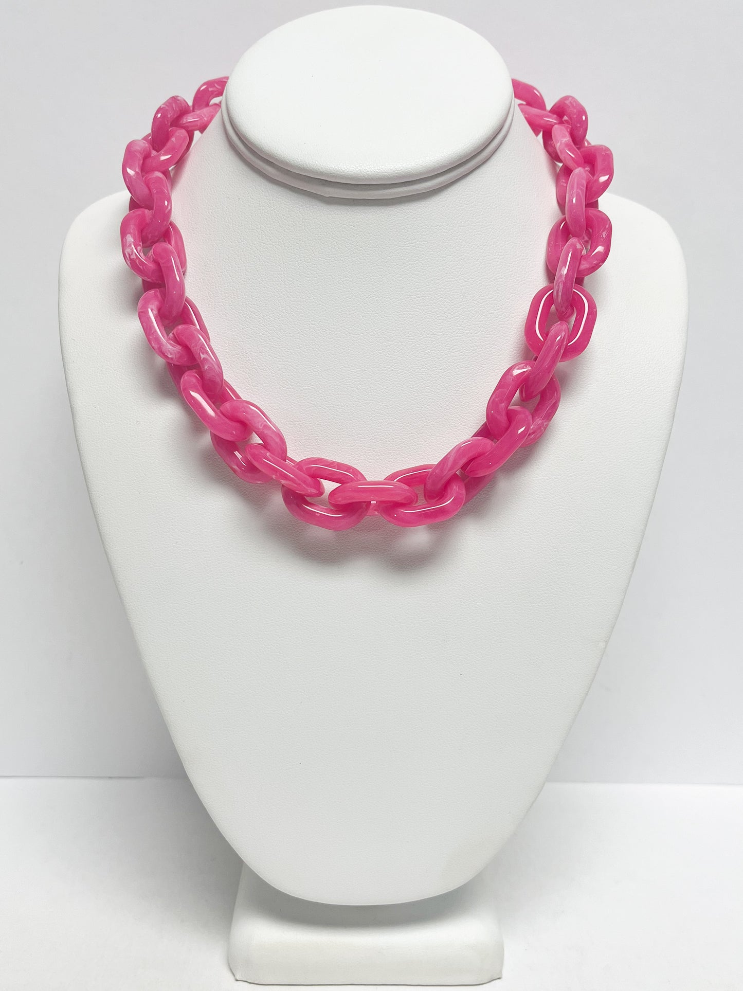Pink chain necklace