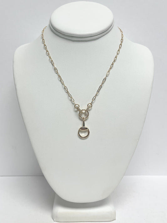 Small drop pendant necklace