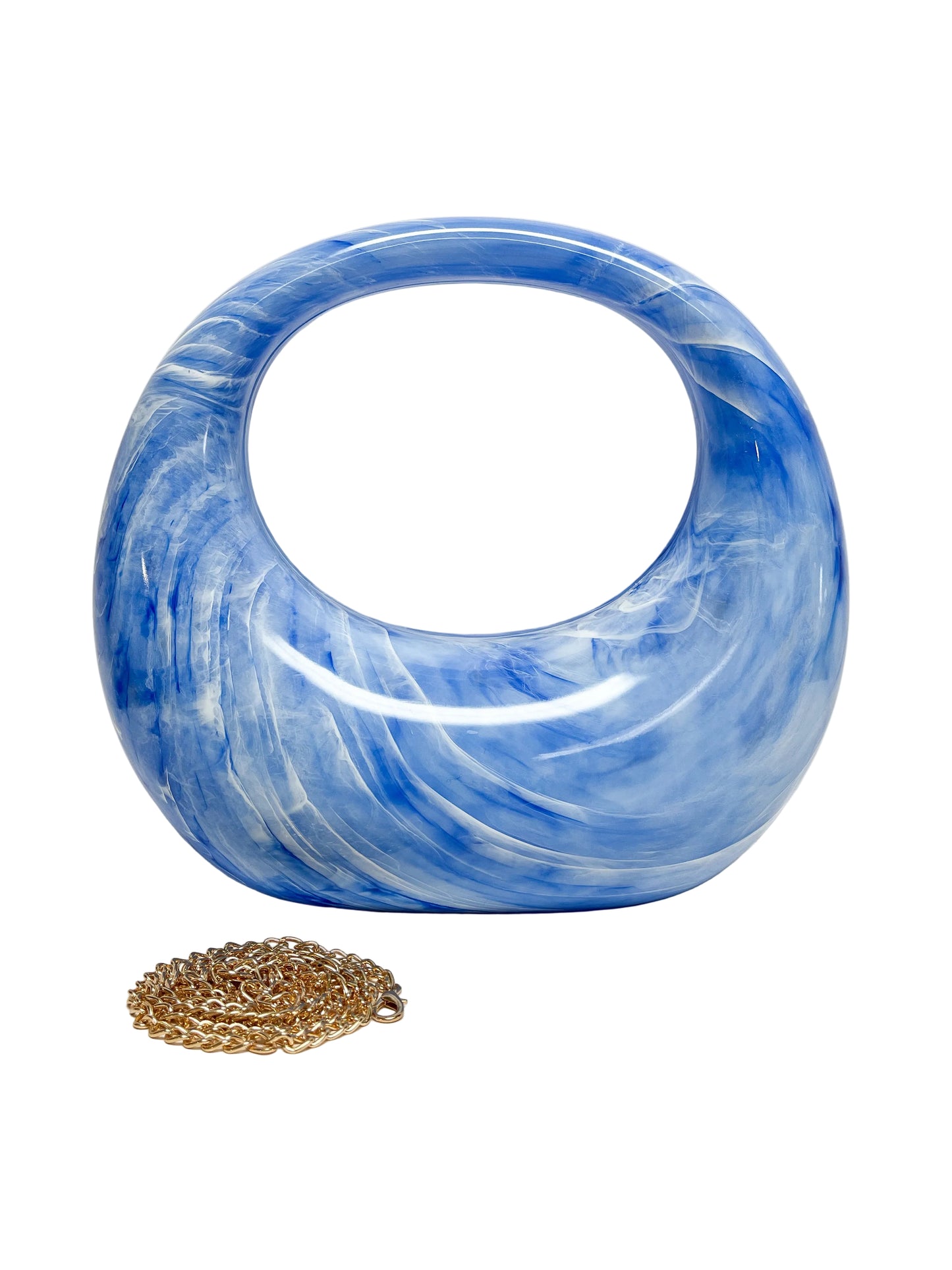 Blue abstract crossbody