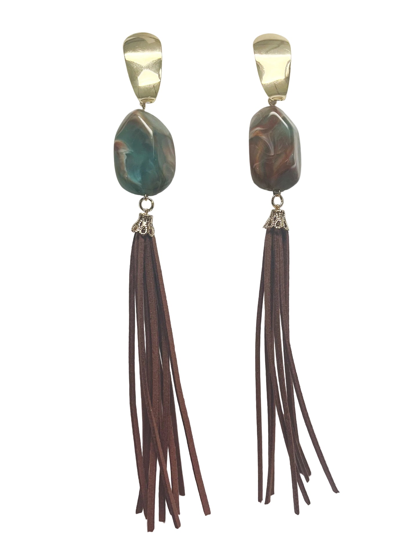 Multicolored tassel earrings