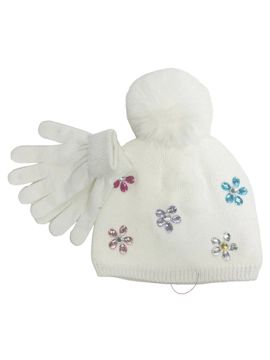 Gem Floral Beanie Set