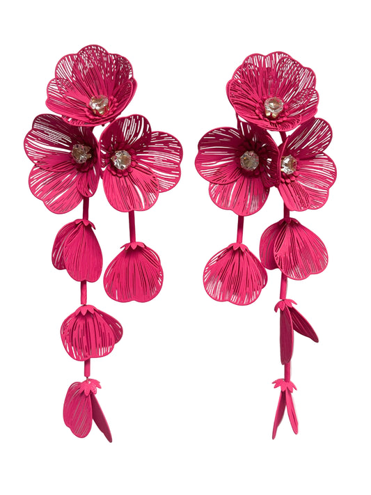 Pink filigree earrings