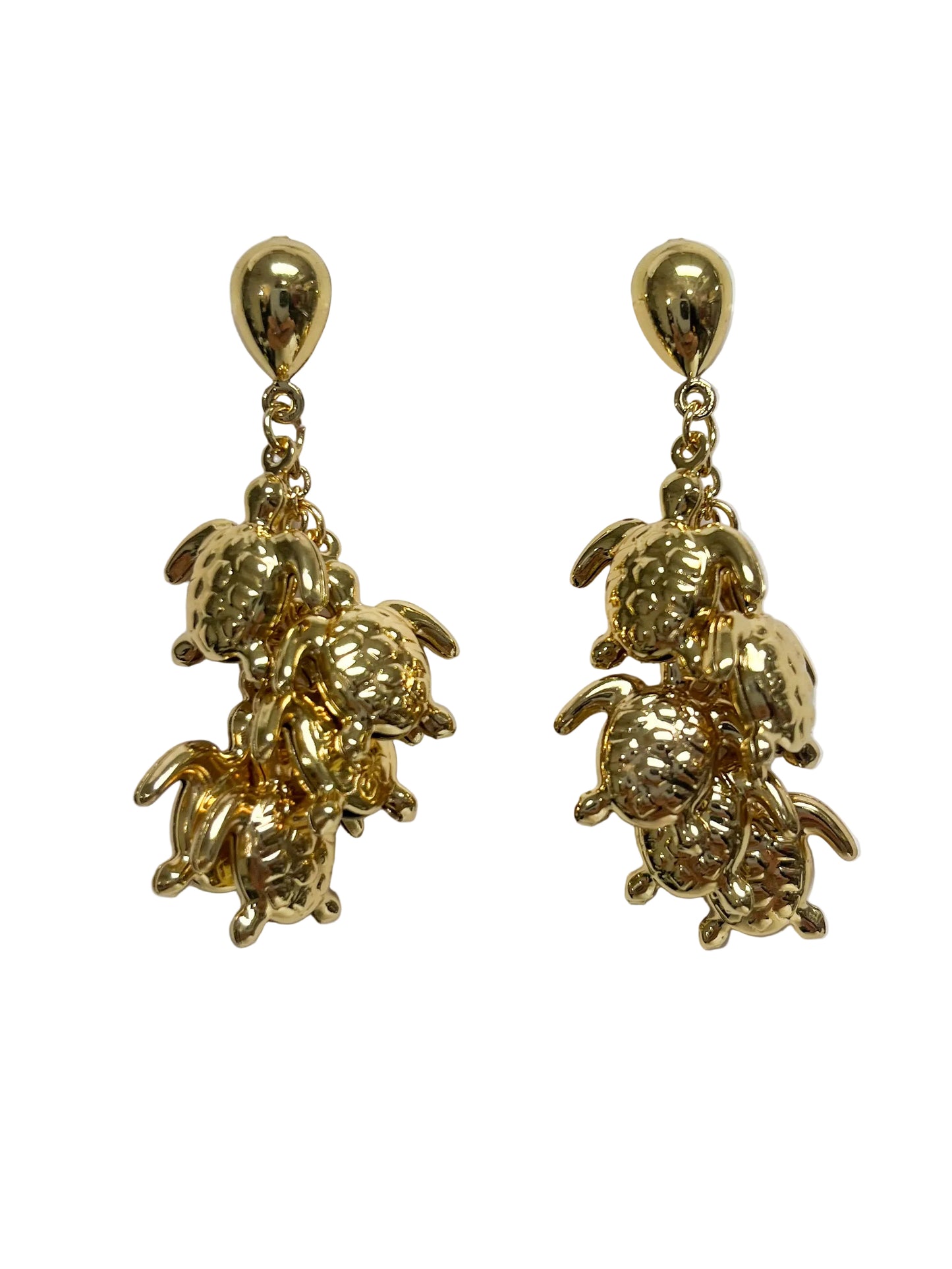 Gold Dangle sea earrings
