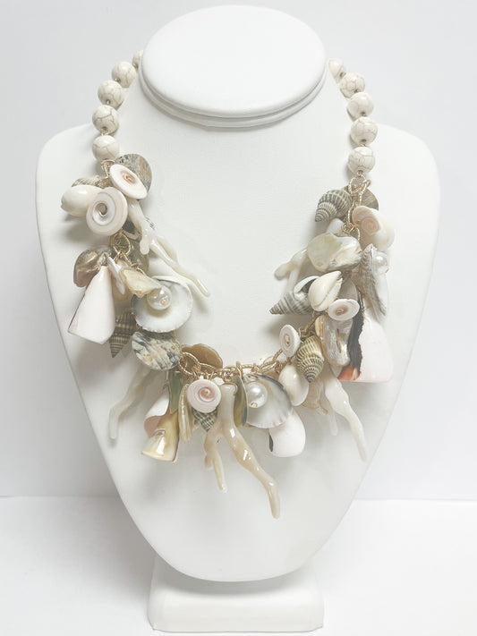 Mixed beachy shell necklace