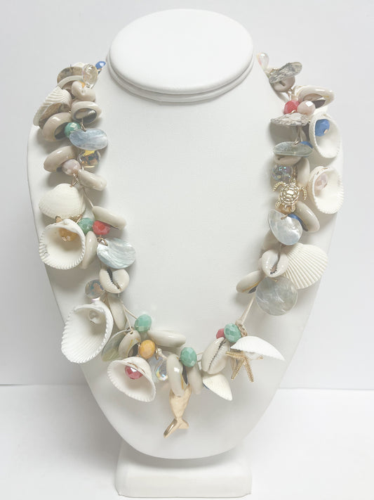 Multicolored shell necklace