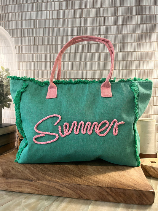 Summer Canvas Tote Bag