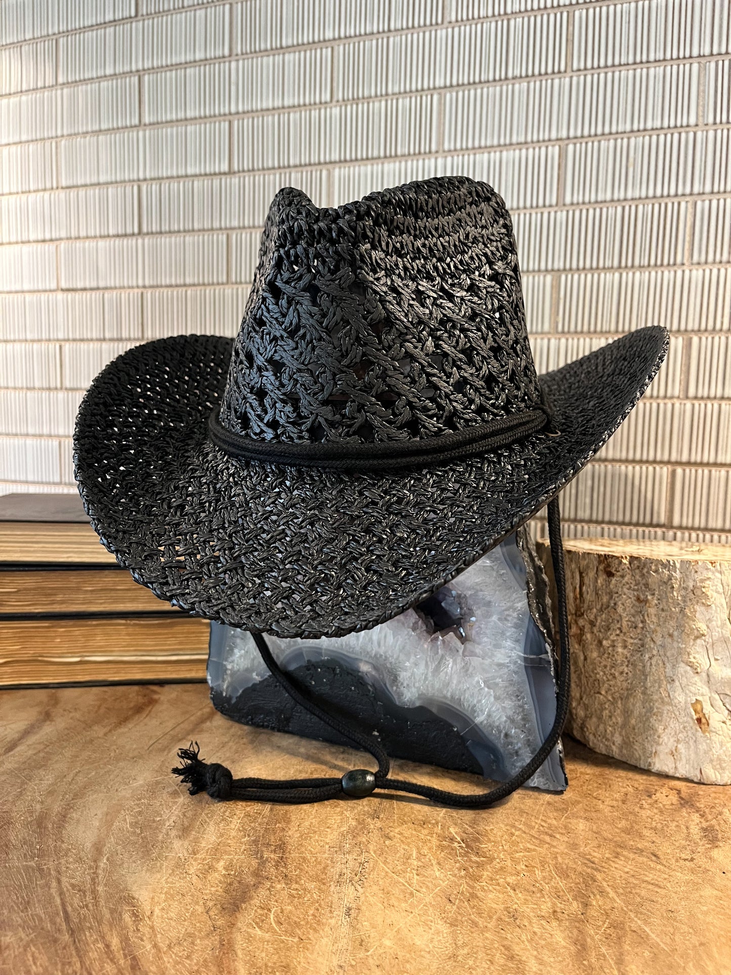 Black Woven Cowboy Hat
