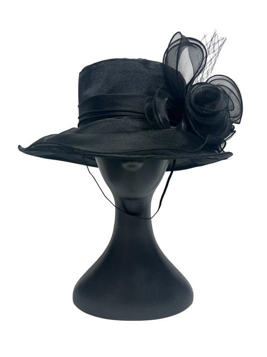 Black fashion hat