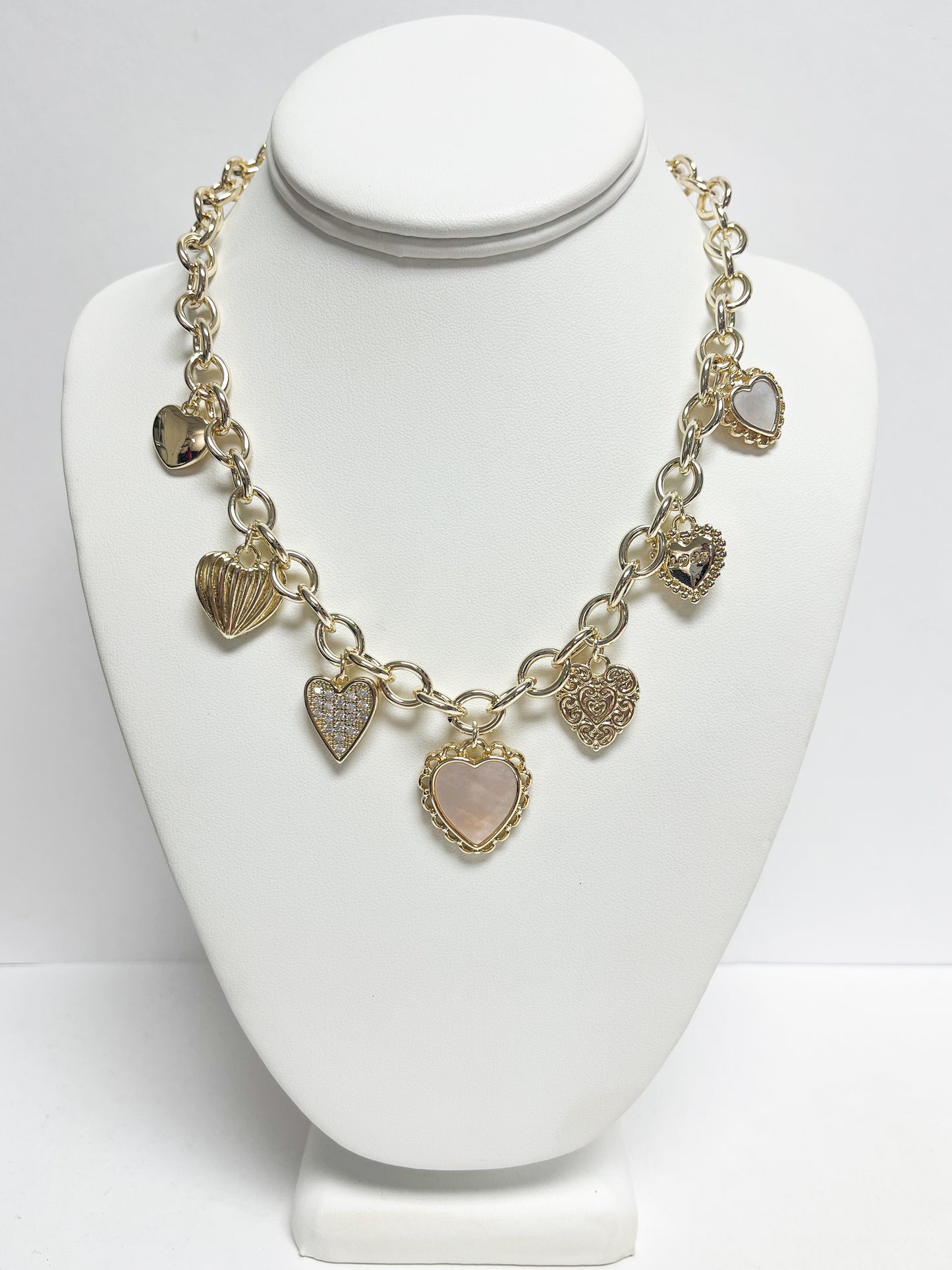 Multiple heart Charm necklace