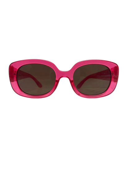 Rounded pink sunglasses
