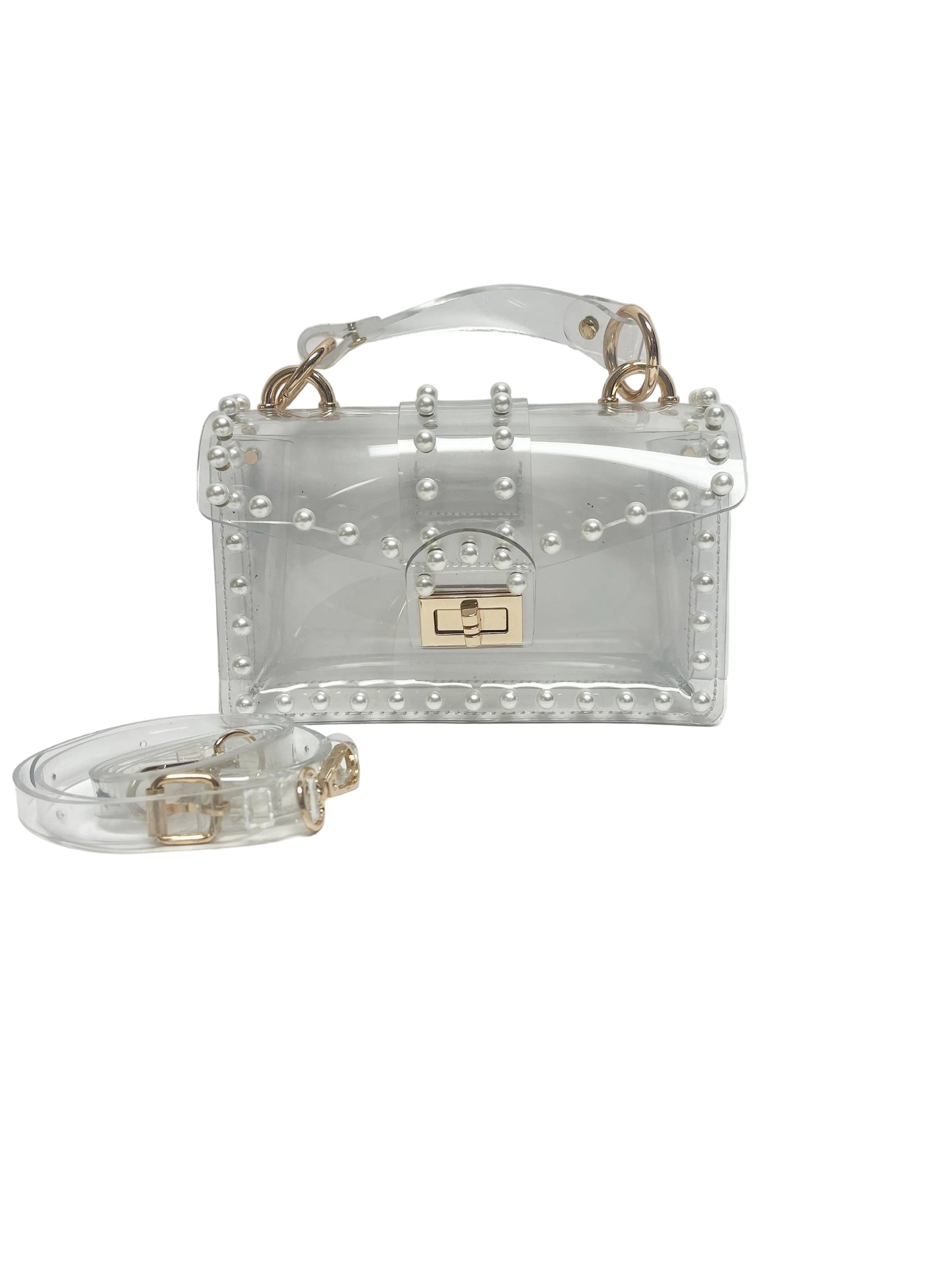 Clear Studded Crossbody