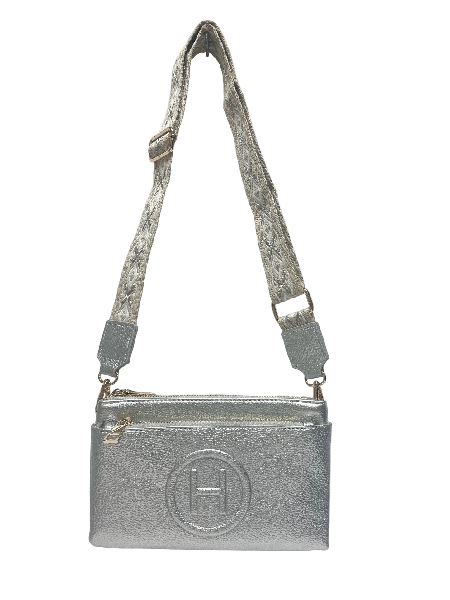 Silver fashion handbag