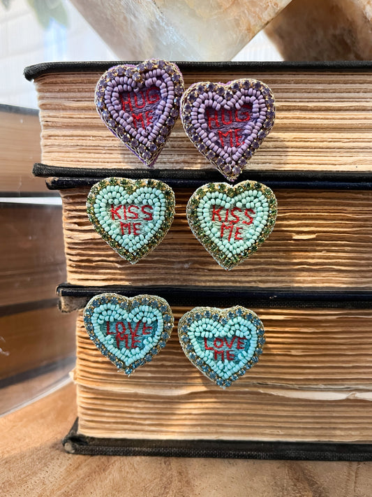 Valentine's Seed Bead Earrings