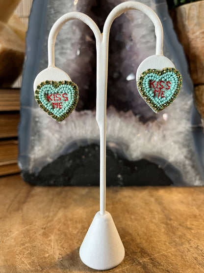 Valentine's Seed Bead Earrings