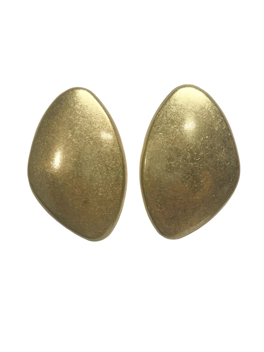 Brushed gold earrings