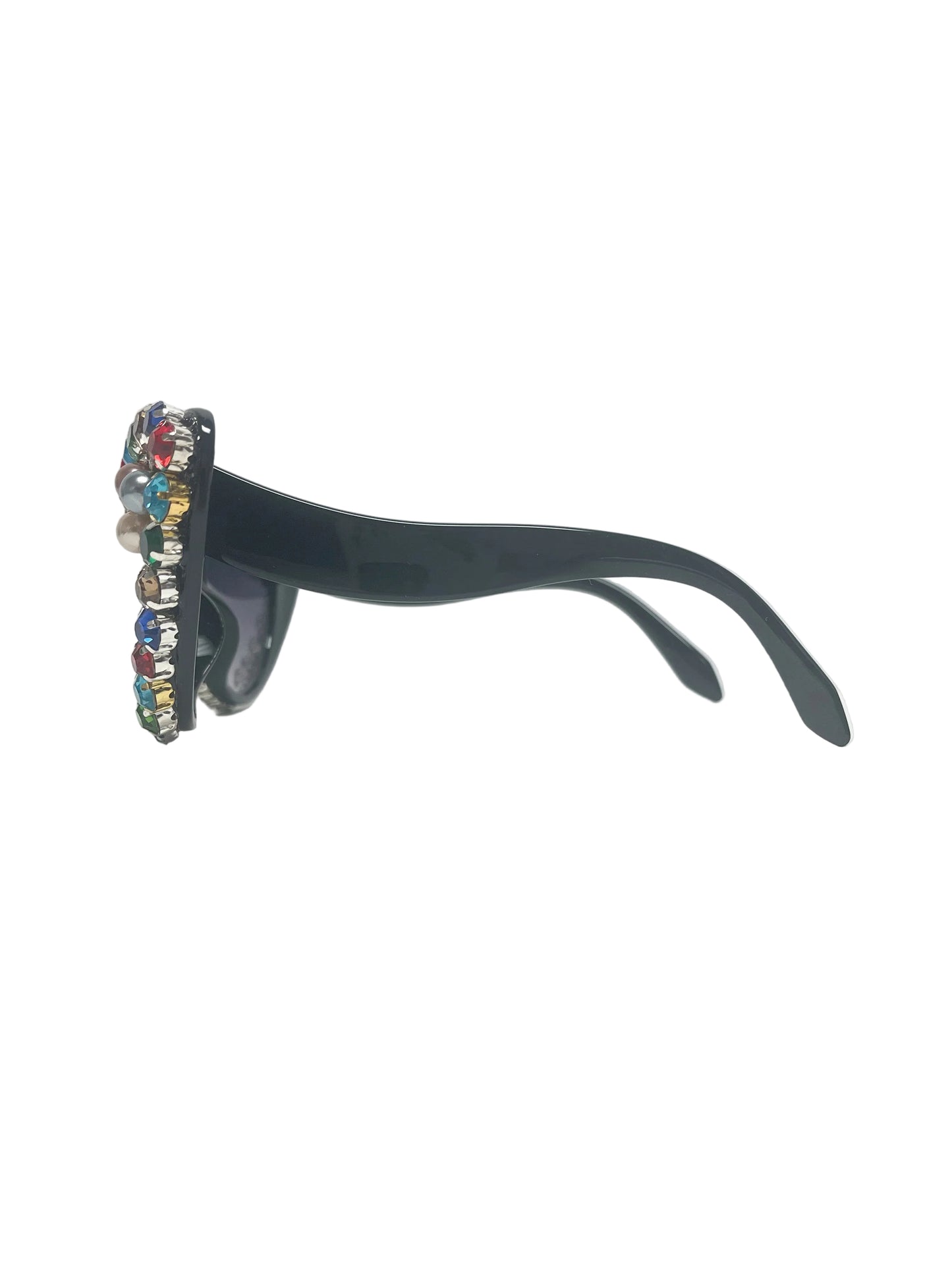 Multicolored crystal sunglasses