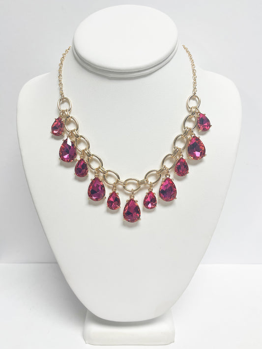 Multiple Teardrop Charm Necklace