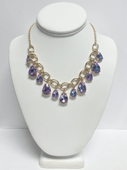 Multiple Teardrop Charm Necklace