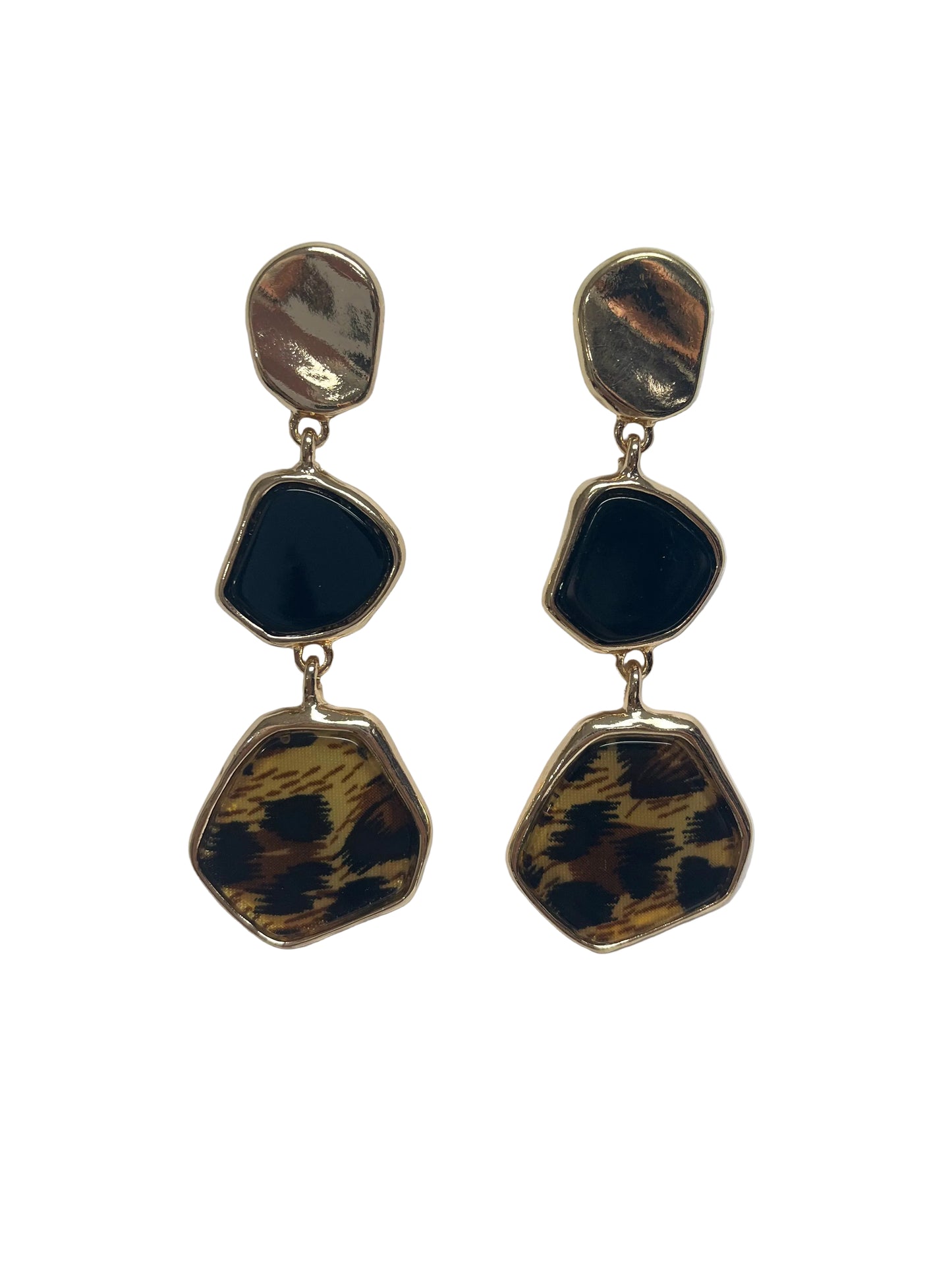 Geometric printed dangle earrings