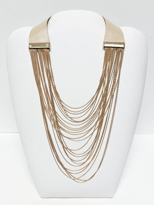 Layered gold chain necklace