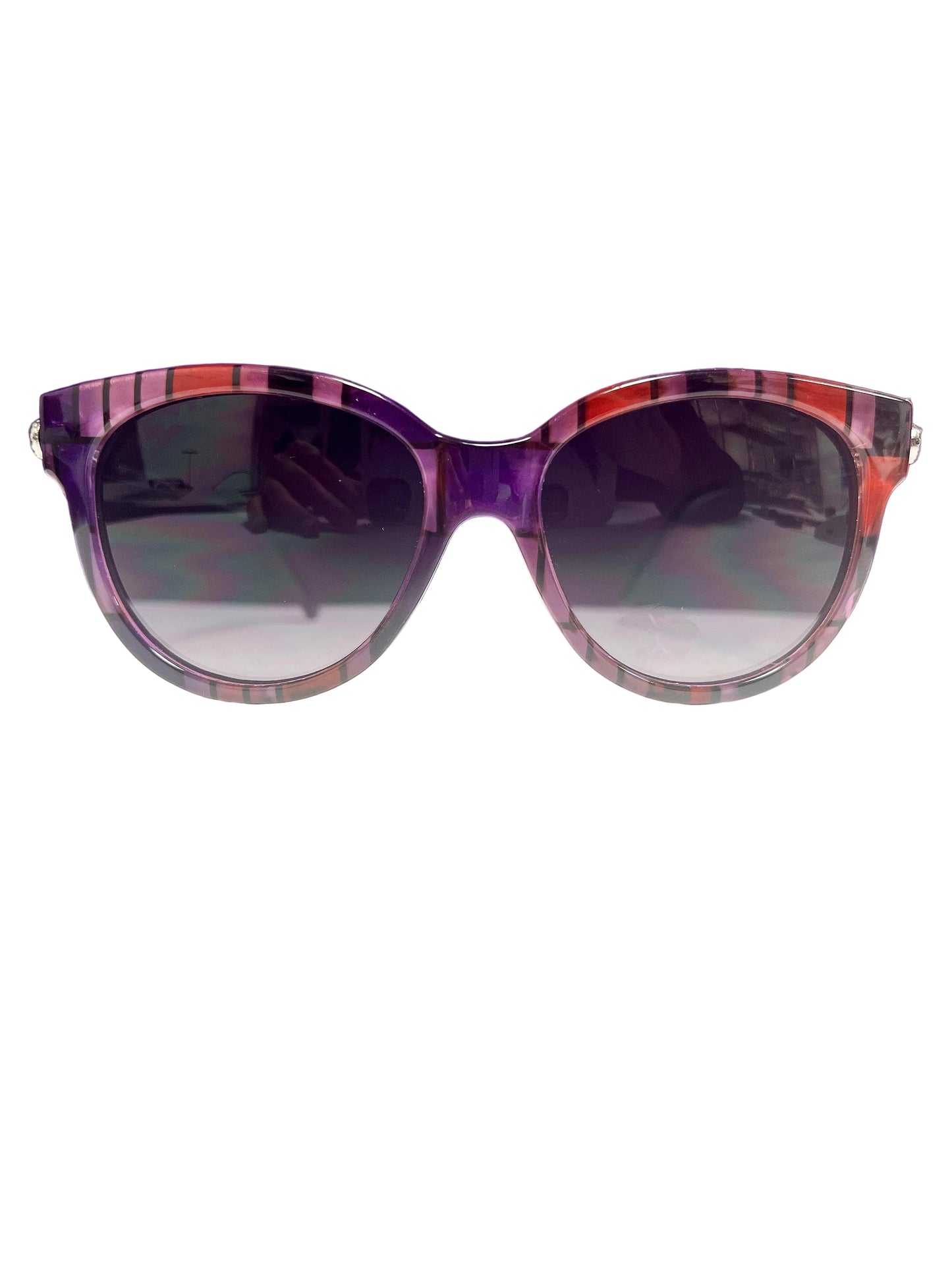 Purple striped sunglasses