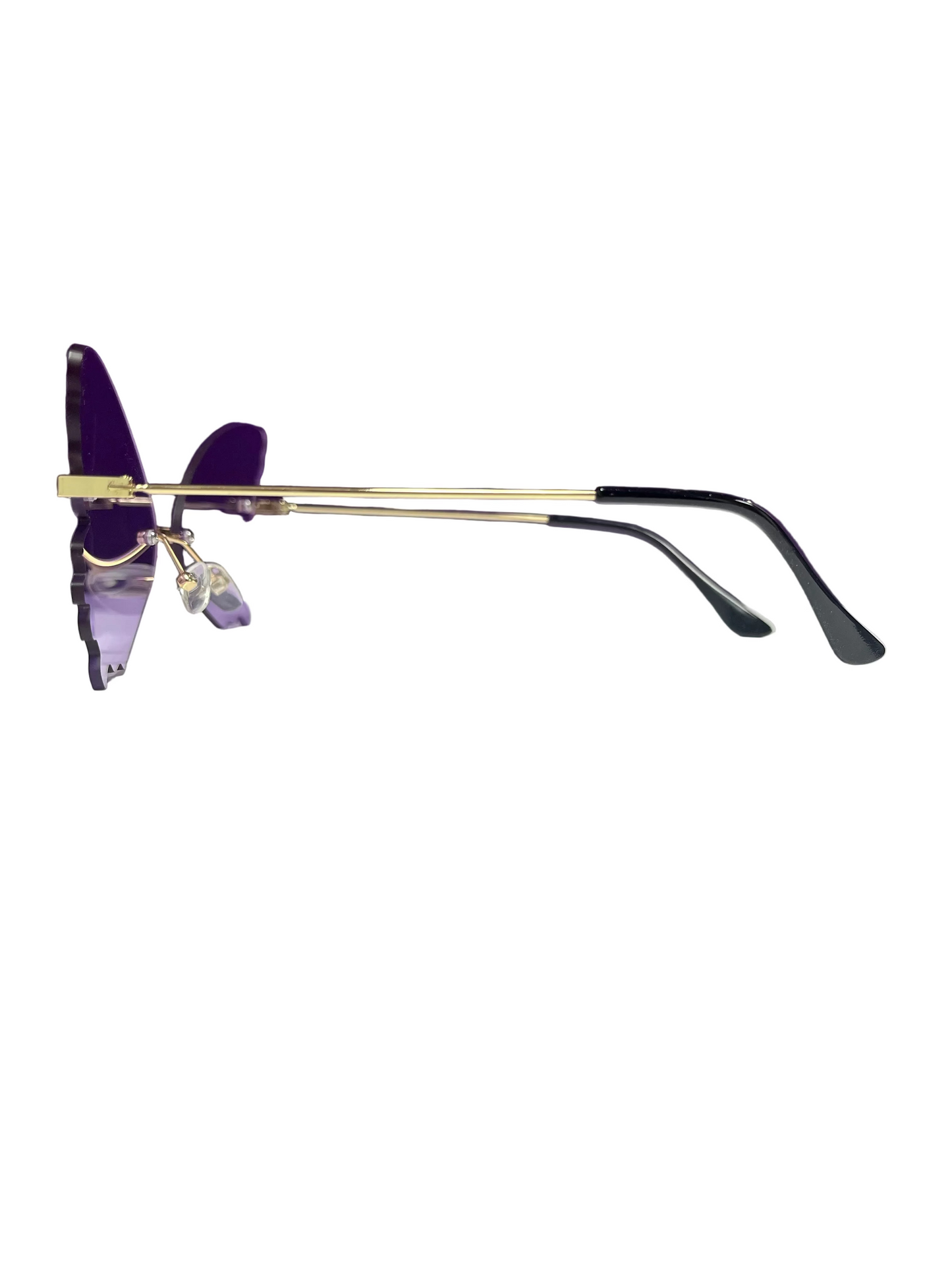 Purple flutter sunglasses