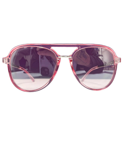 Pink tinted sunglasses