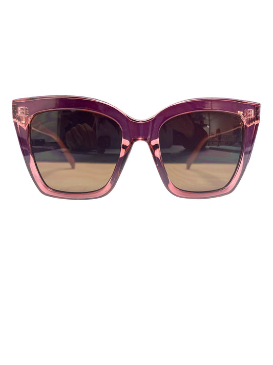 Crystal sided purple sunglasses