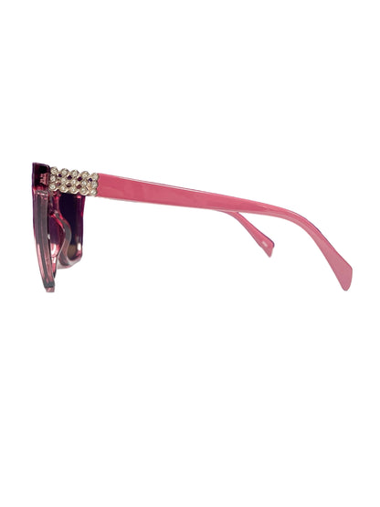 Crystal sided purple sunglasses