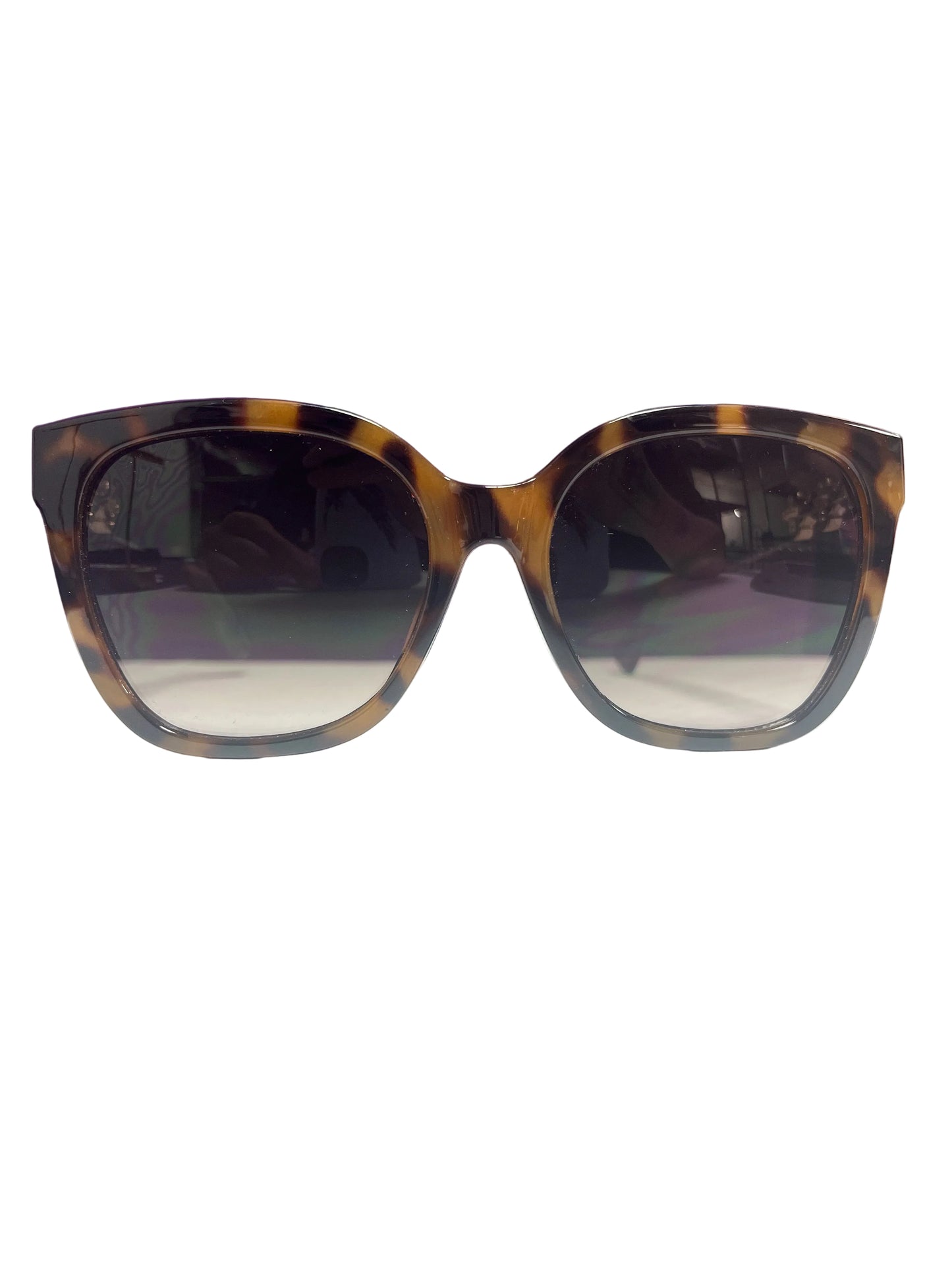 Printed quatrefoil stem sunglasses