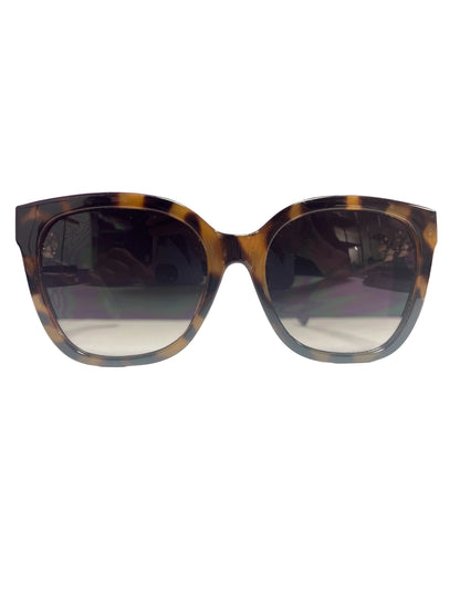 Printed quatrefoil stem sunglasses
