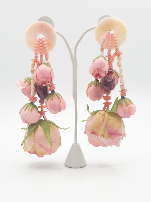 Bold Floral Drop earrings