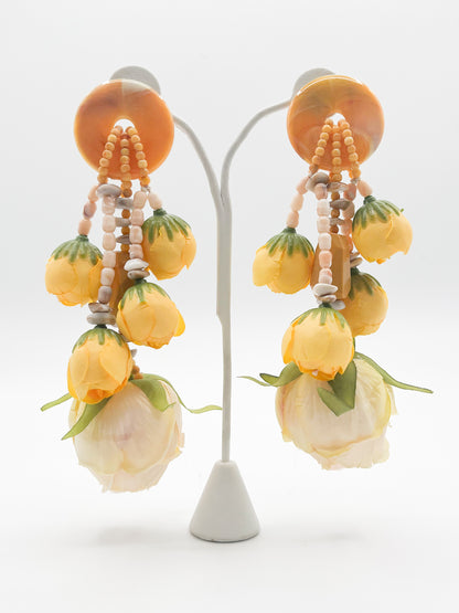 Bold Floral Drop earrings