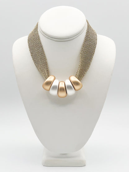 Beaded charm necklace