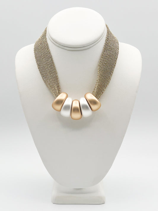 Beaded charm necklace
