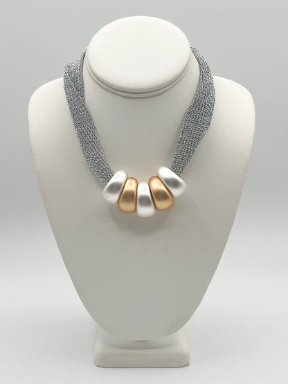 Beaded charm necklace