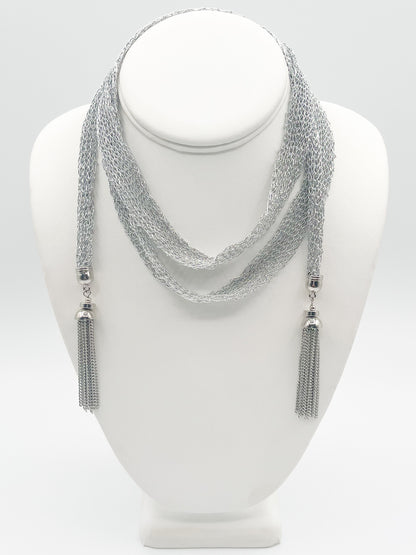 Chainmail tassle necklace