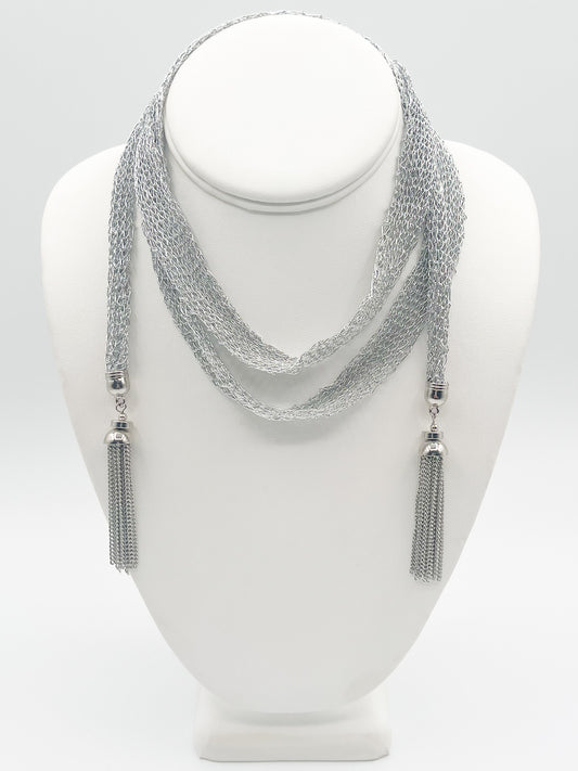 Chainmail tassle necklace