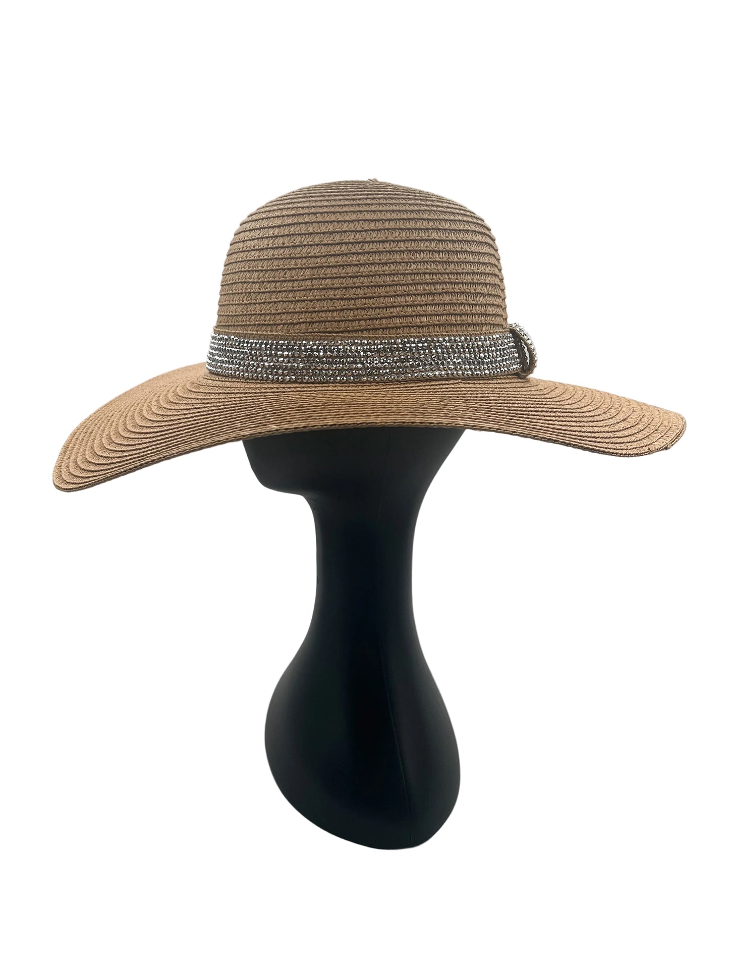 Wide Crystal Brimmed Hat