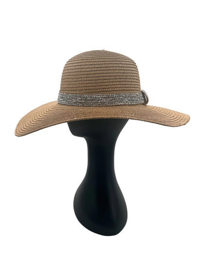 Wide Crystal Brimmed Hat