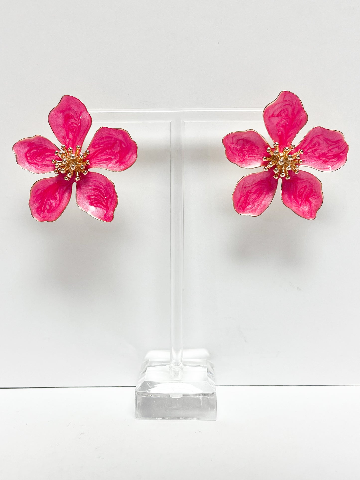 Flower petal earrings