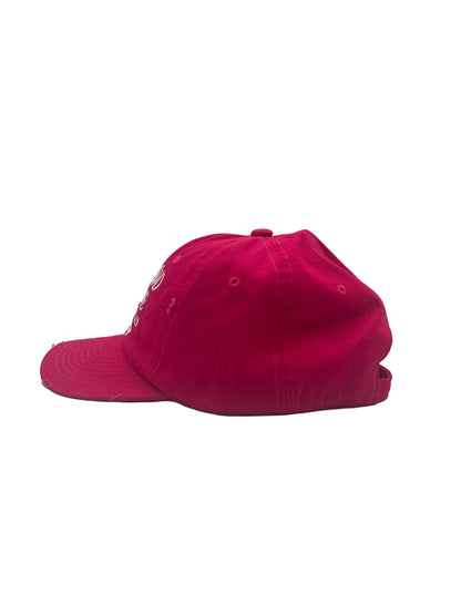 Hot Pink distressed script hat