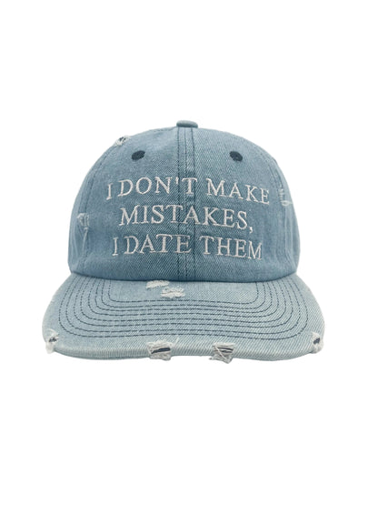 Distressed Denim script hat