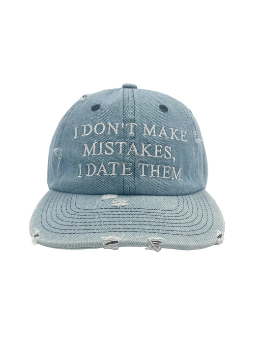 Distressed Denim script hat