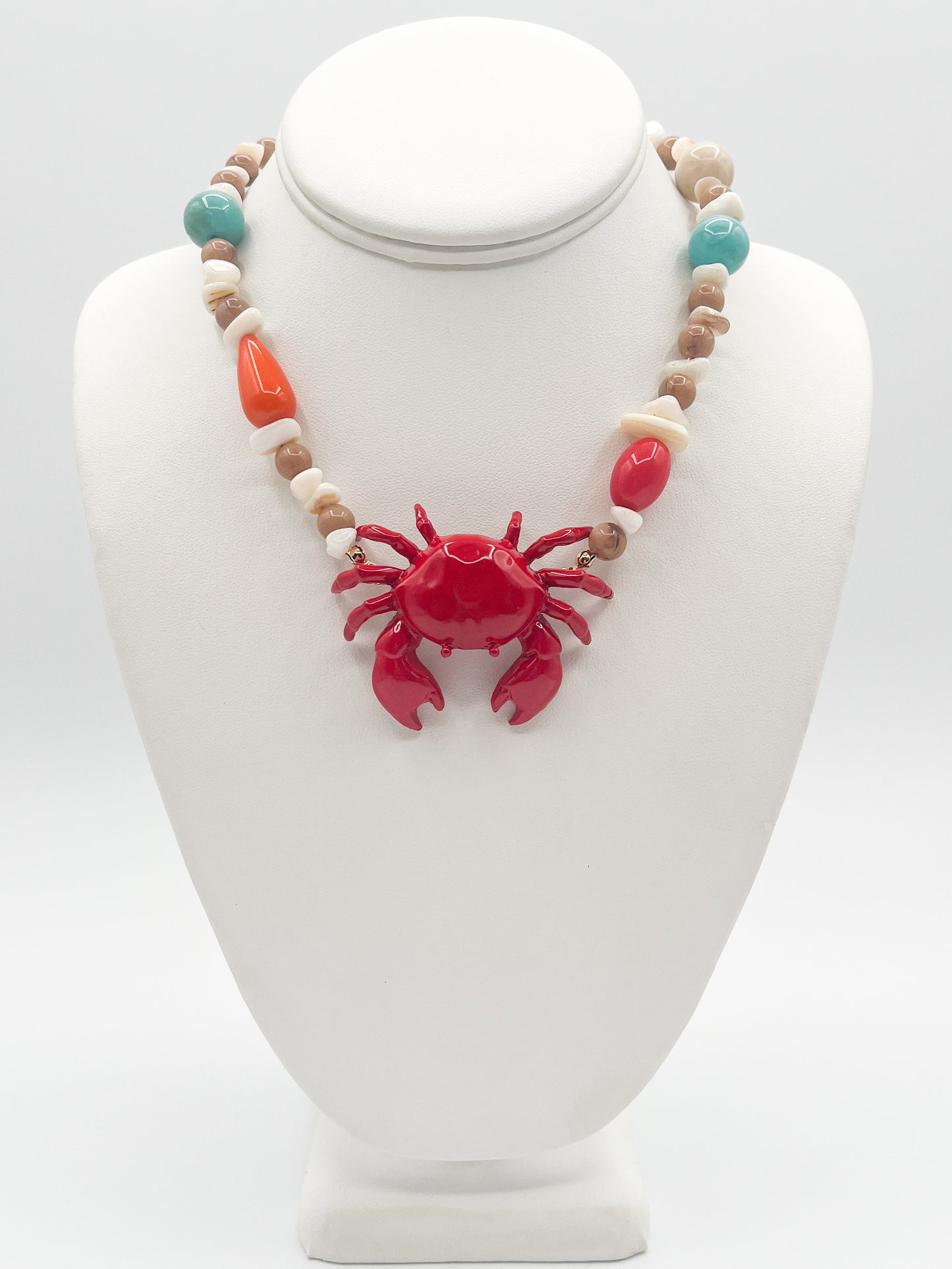 Red pendant summer necklace